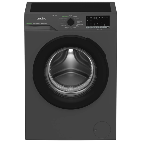 Masina de spalat rufe Arctic APLM2WFSU28411A, 8 Kg, 1400 RPM, Clasa energetica A, Motor Silent Inverter, ExtraSteam, IronExpress, Recycled Tub, Fast/Intensive, Steam, WaterMode (Water Saving - Extra Rinse), Prewash, Child Lock, Add-In, Anthracite